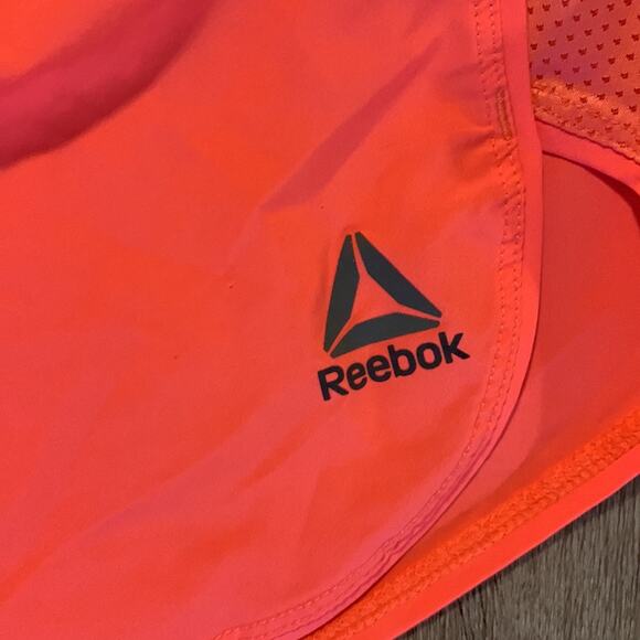 Reebok Speedwick Running Shorts Neon Orange Size Medium - Picture 2 of 5